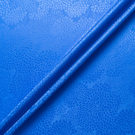 Royal Blue Petal Jacquard Pure Silk