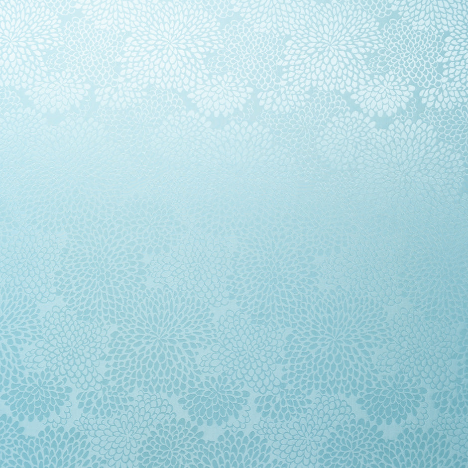 Ice Blue Petal Jacquard Pure Silk