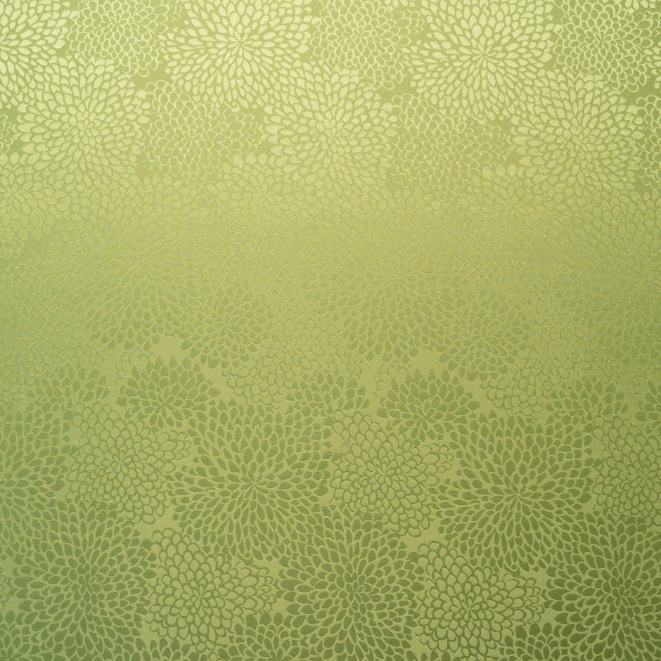 Olive Green Petal Jacquard Pure Silk