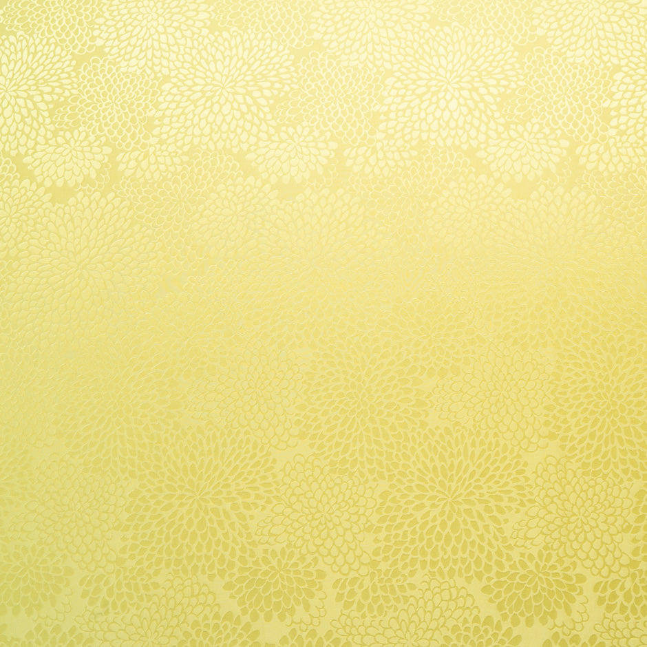 Sunflower Yellow Petal Jacquard Pure Silk