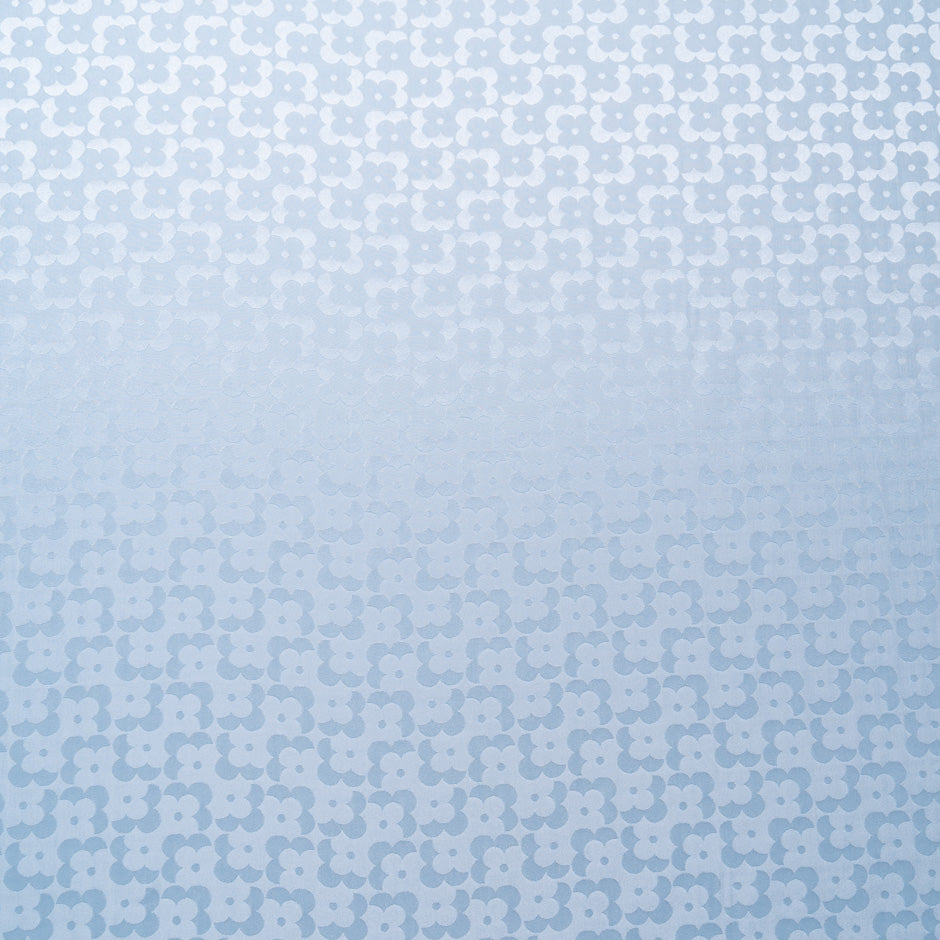 Baby Blue Geo Floral Jacquard Pure Silk