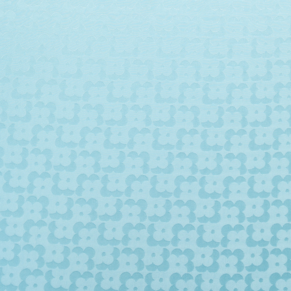 Ice Blue Geo Floral Jacquard Pure Silk