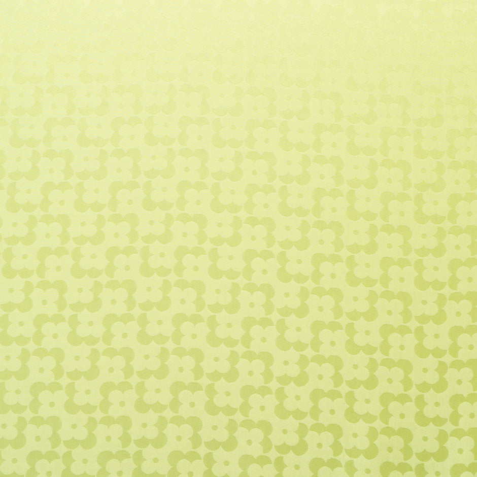 Chartreuse Geo Floral Jacquard Pure Silk