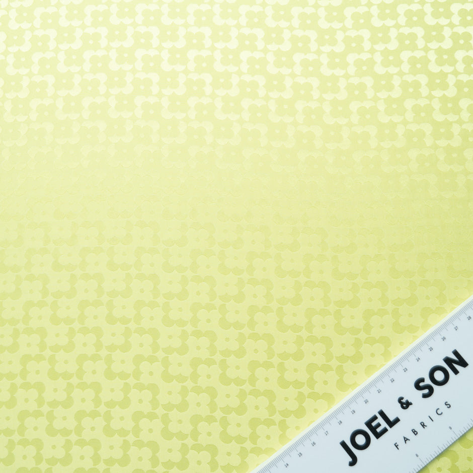 Chartreuse Geo Floral Jacquard Pure Silk