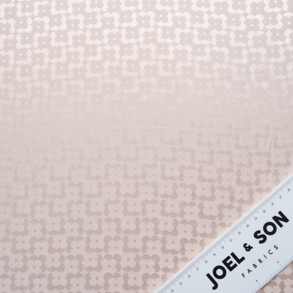 Blush Geo Floral Jacquard Pure Silk