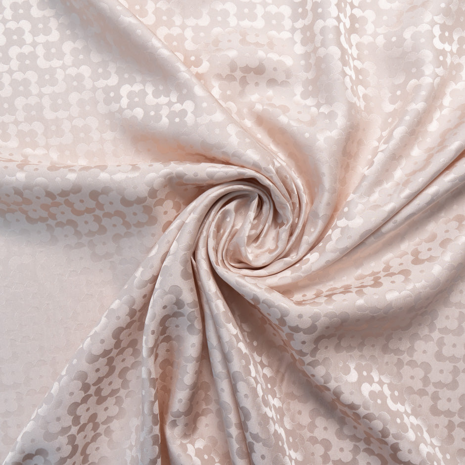 Blush Geo Floral Jacquard Pure Silk