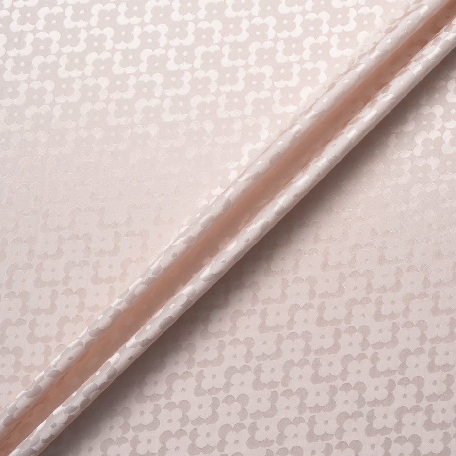 Blush Geo Floral Jacquard Pure Silk