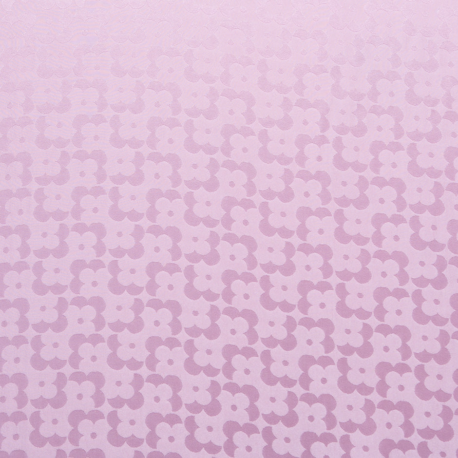 Baby Pink Geo Floral Jacquard Pure Silk (A 1.75m Piece)
