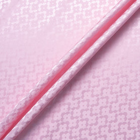 Baby Pink Geo Floral Jacquard Pure Silk
