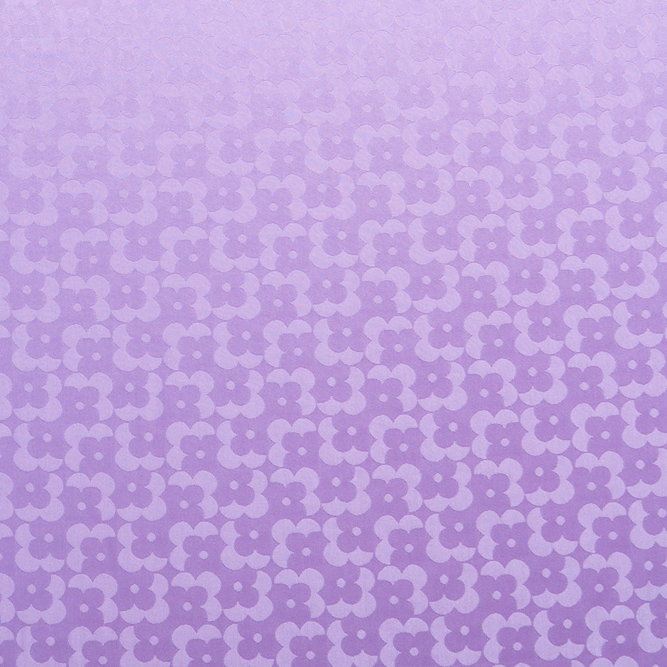 Rich Lilac Geo Floral Jacquard Pure Silk
