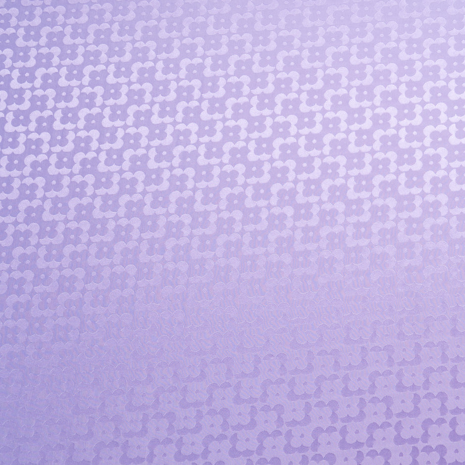 Lavender Geo Floral Jacquard Pure Silk