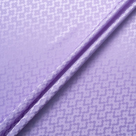 Lavender Geo Floral Jacquard Pure Silk