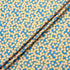 Yellow Spot Printed Blue Silk Panama