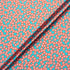Pink Spot Printed Turquoise Silk Panama