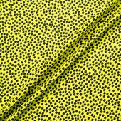 Black Square Printed Yellow Silk Panama