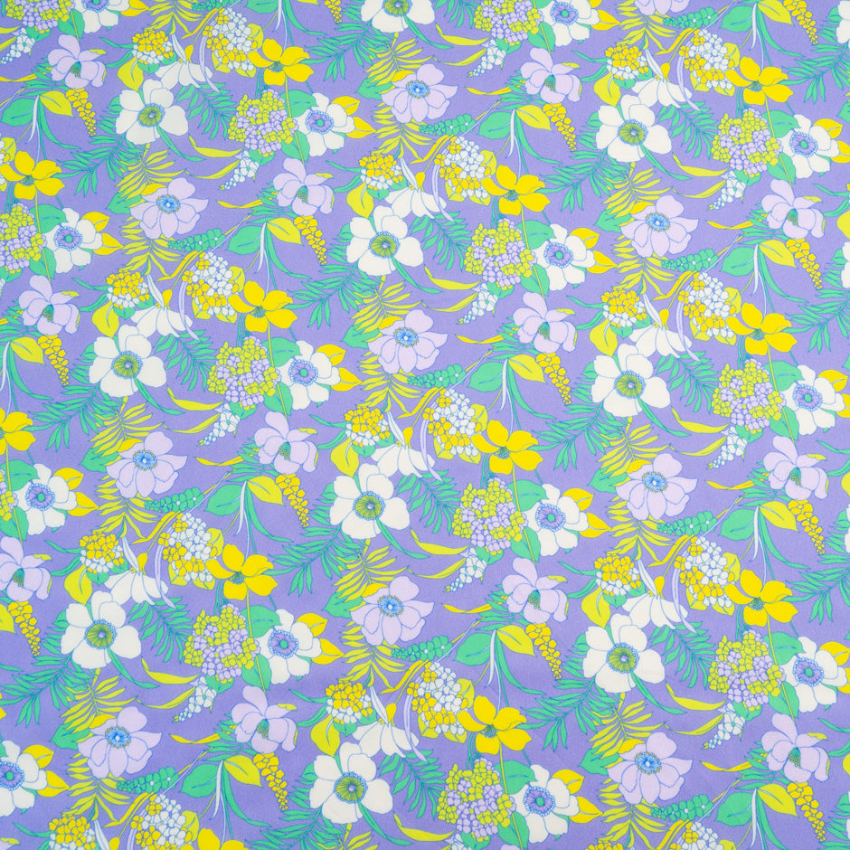 Yellow Floral Printed Lilac Dani Maki Cotton