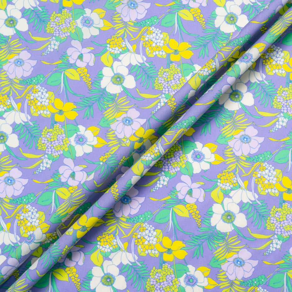 Yellow Floral Printed Lilac Dani Maki Cotton