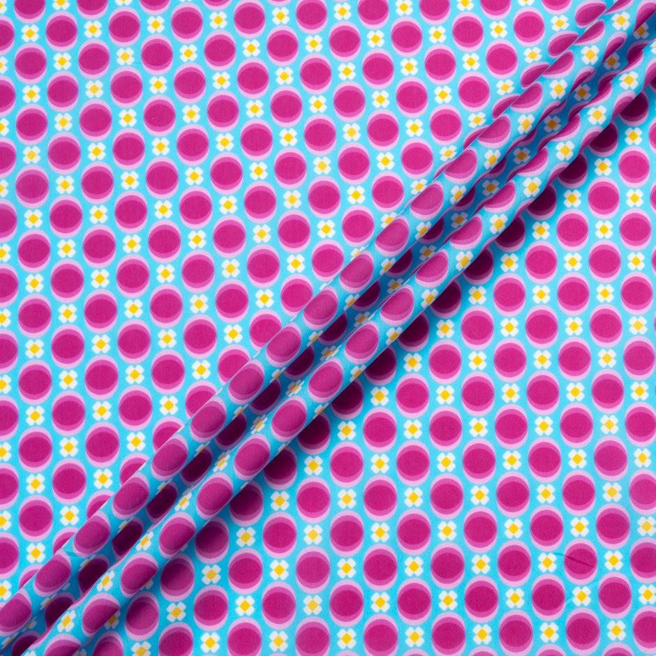 Double Vision Fuchsia Spotted Blue Dani Maki Cotton