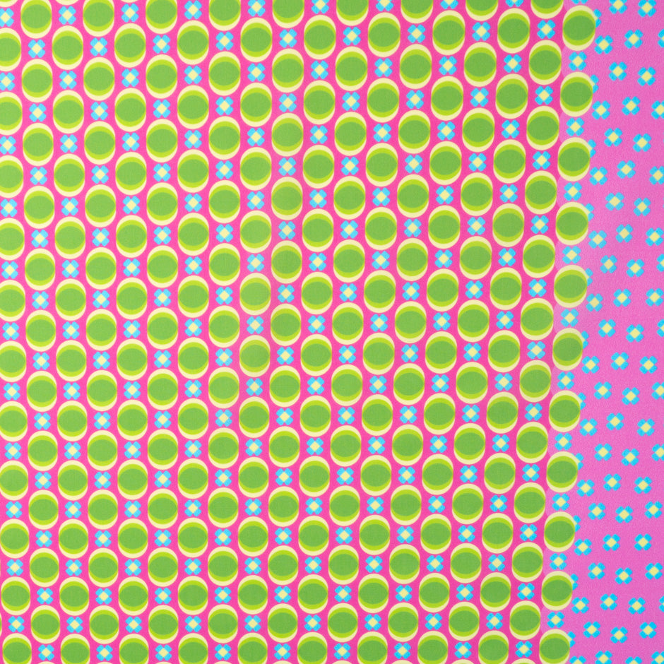 Double Vision Green Spotted Pink Dani Maki Cotton