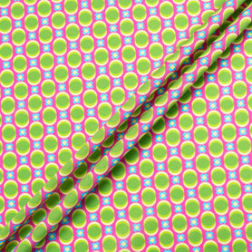 Double Vision Green Spotted Pink Dani Maki Cotton