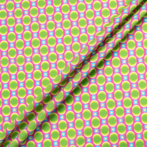 Double Vision Green Spotted Pink Dani Maki Cotton
