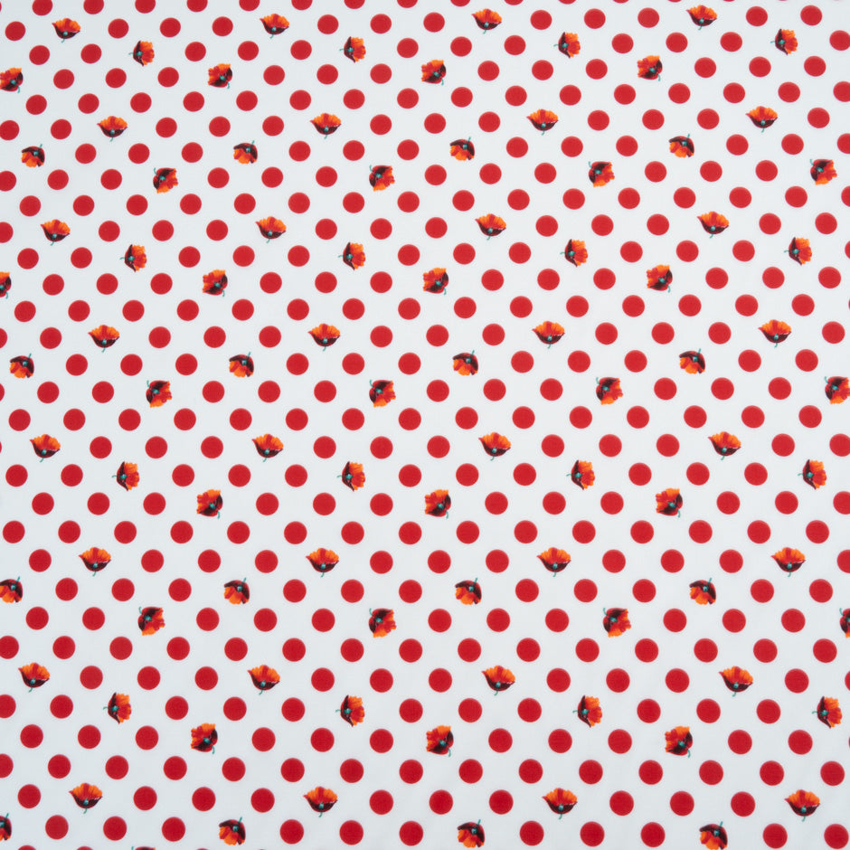 Red Spotted White Dani Maki Cotton