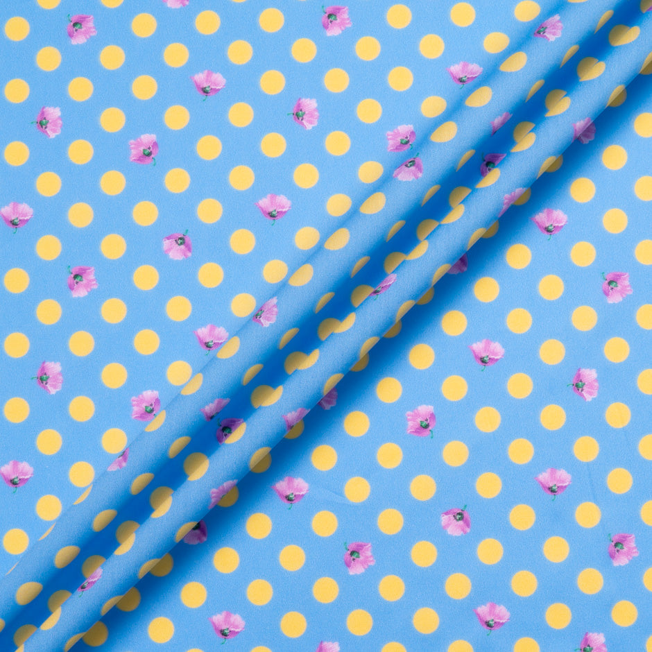Yellow Spotted Sky Blue Dani Maki Cotton