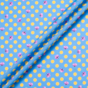 Yellow Spotted Sky Blue Dani Maki Cotton