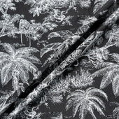 Monochrome Jungle Themed Cotton Blend