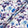 Blue & Purple Floral Printed Silk Jacquard