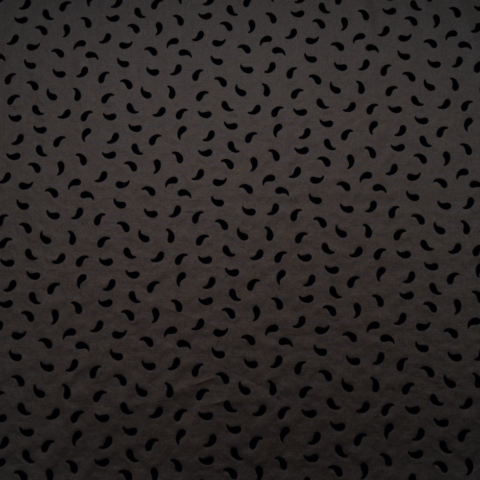 Paisley Floracked Dark Chocolate Brown Cotton