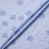 Blue & White Striped Embroidered Cotton