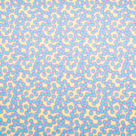 Blue & Pink Spotted Yellow Dani Maki Cotton