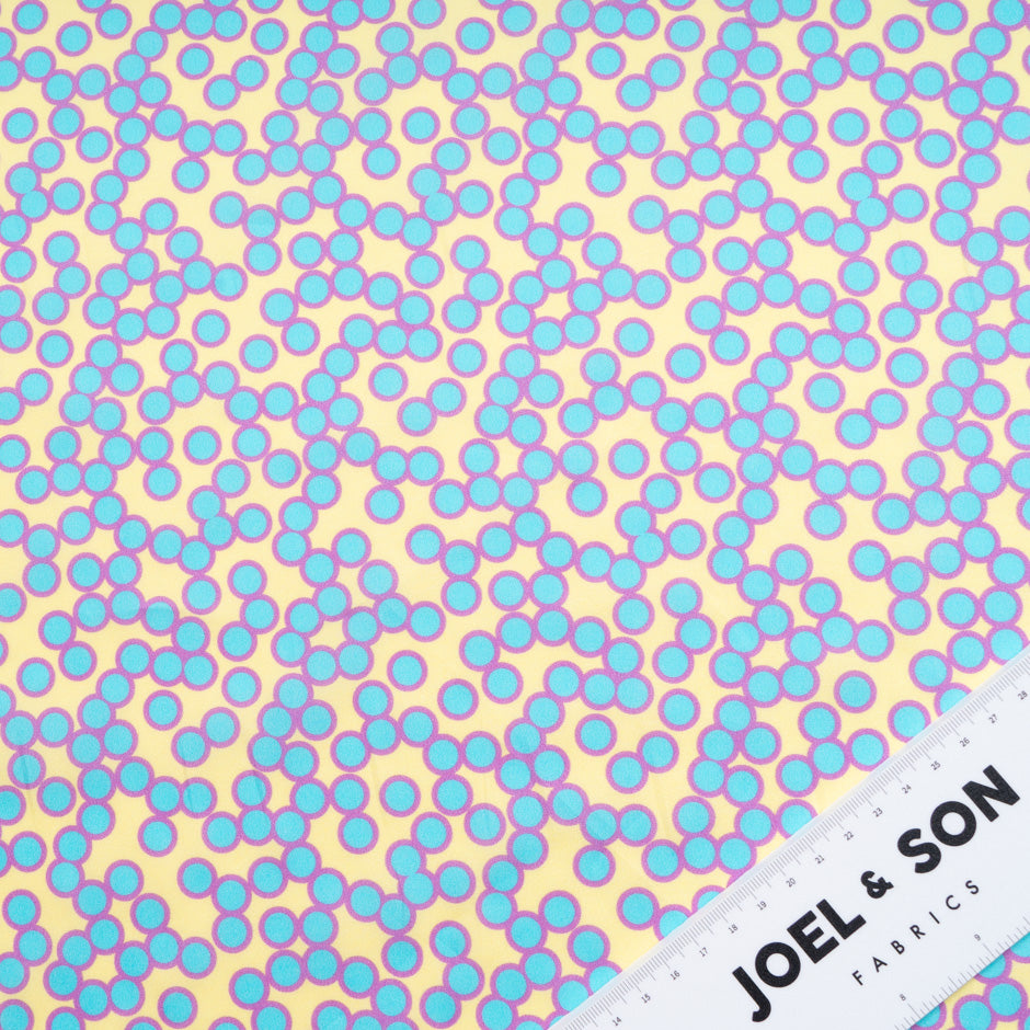 Blue & Pink Spotted Yellow Dani Maki Cotton