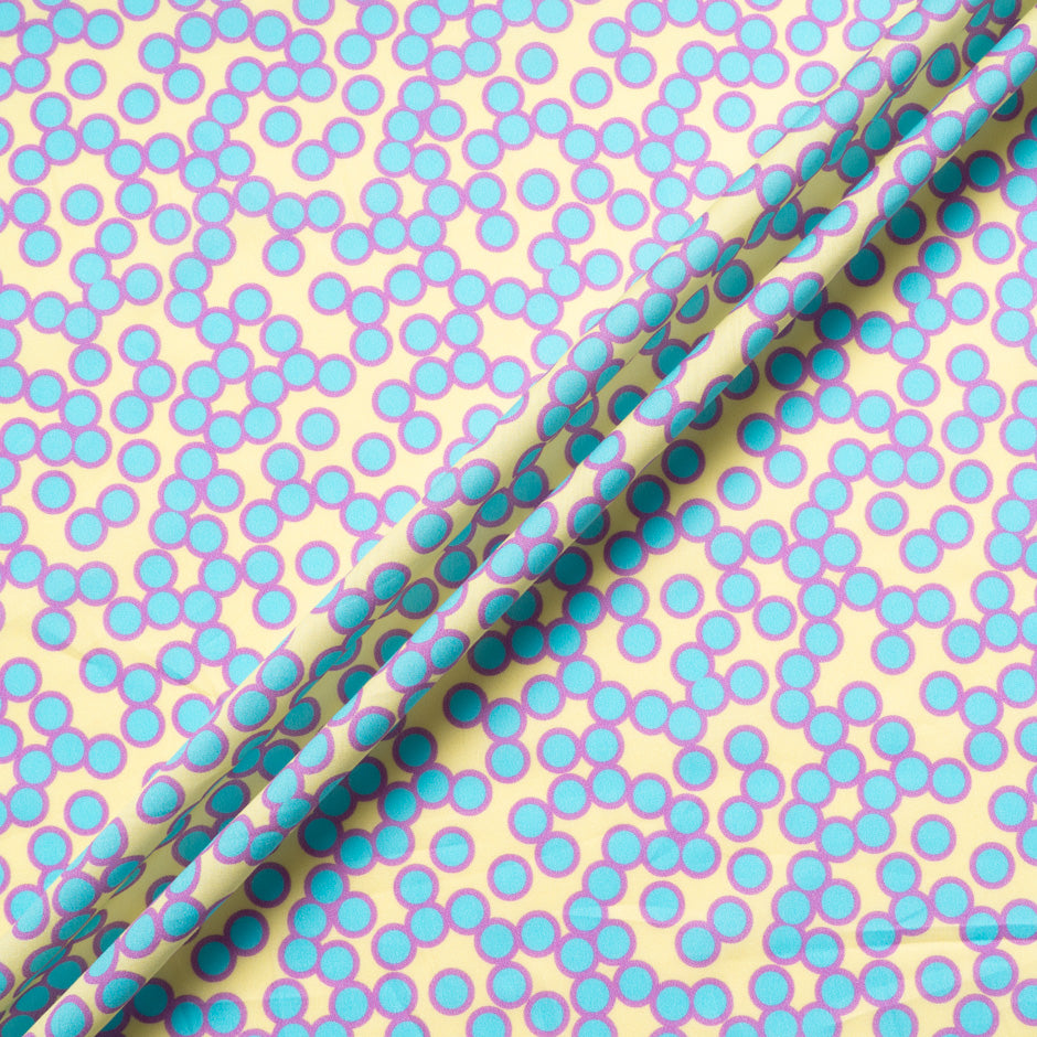 Blue & Pink Spotted Yellow Dani Maki Cotton