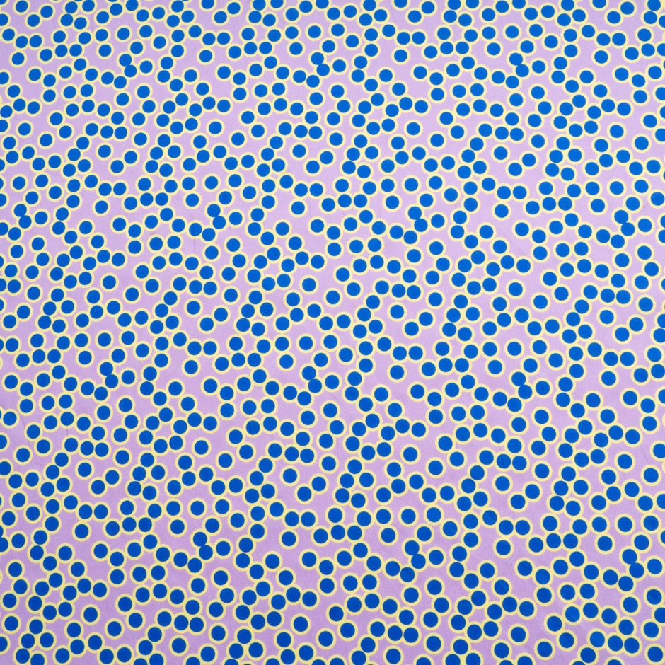 Blue & Yellow Spotted Lilac Dani Maki Cotton