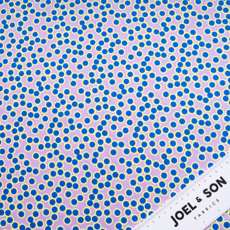 Blue & Yellow Spotted Lilac Dani Maki Cotton