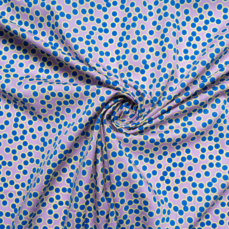 Blue & Yellow Spotted Lilac Dani Maki Cotton