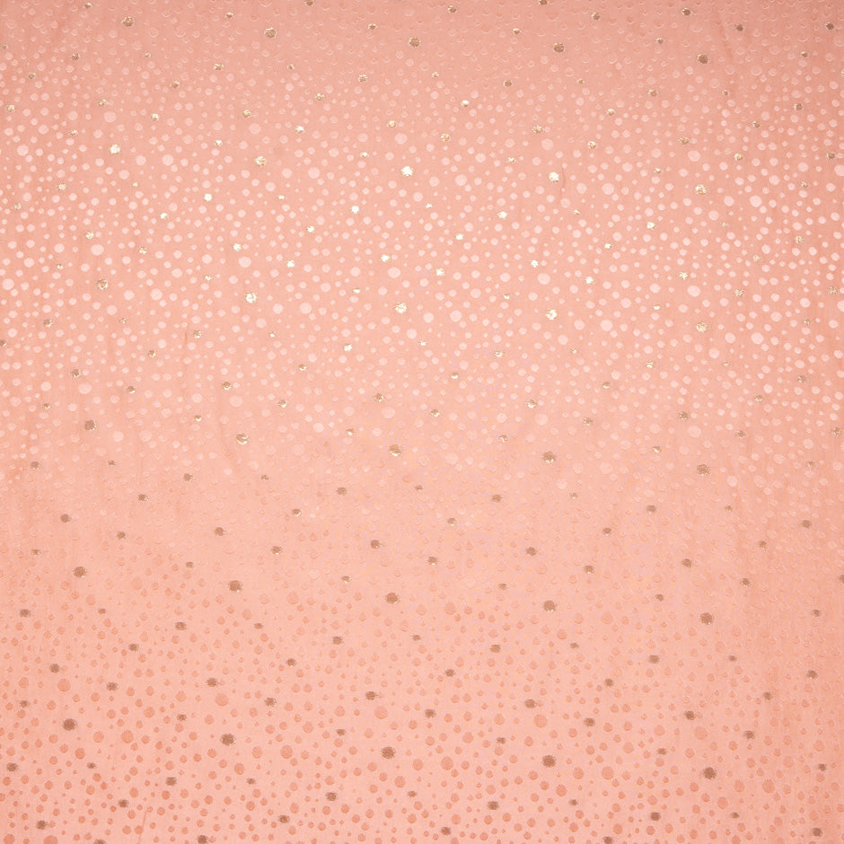 Peach Metallic Spot Jacquard Silk (A 2.40m Piece)