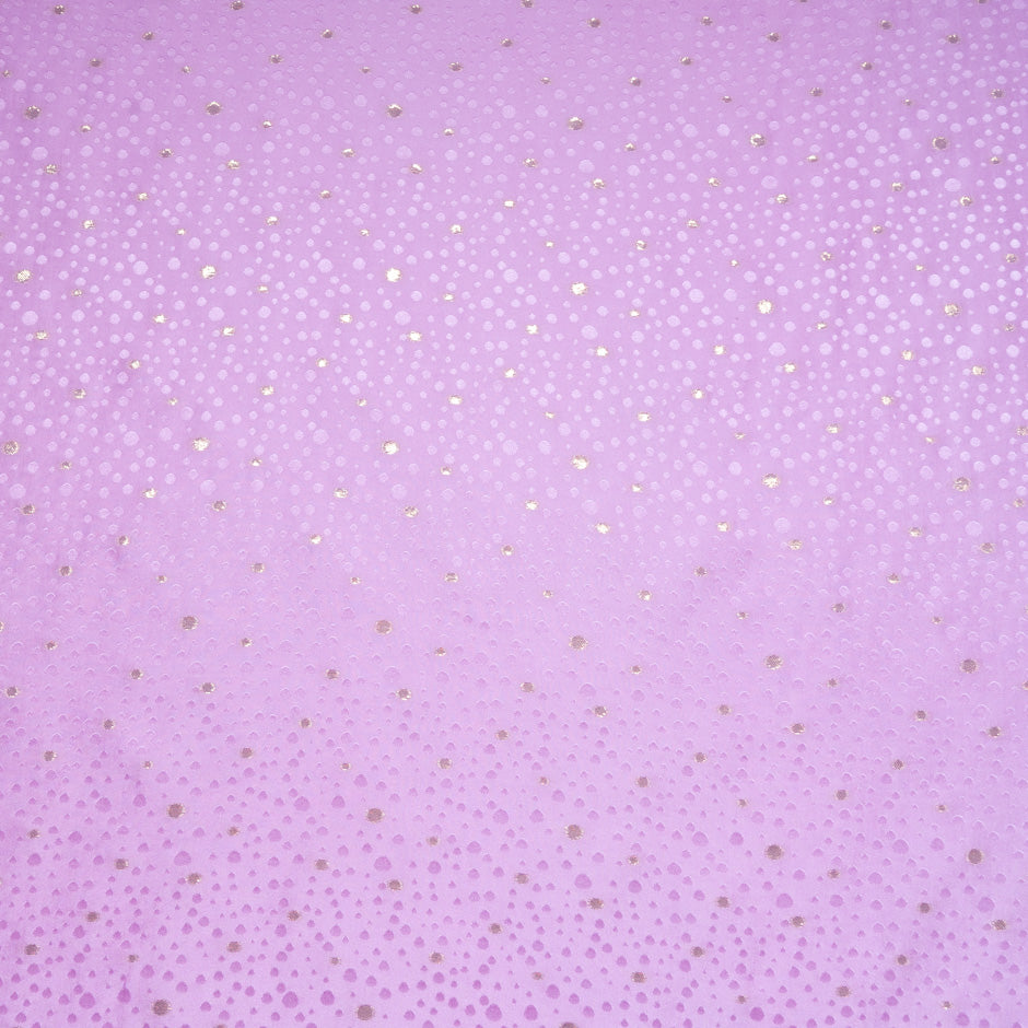 Candy Pink Metallic Spot Jacquard Silk
