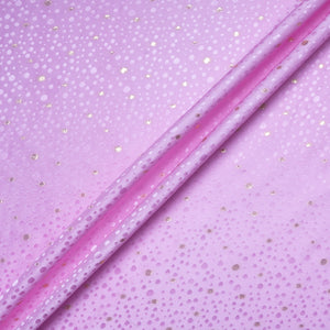 Candy Pink Metallic Spot Jacquard Silk