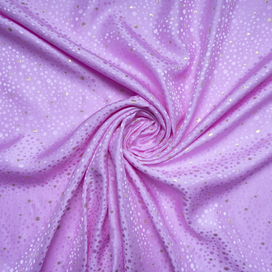 Magenta Metallic Spot Jacquard Silk