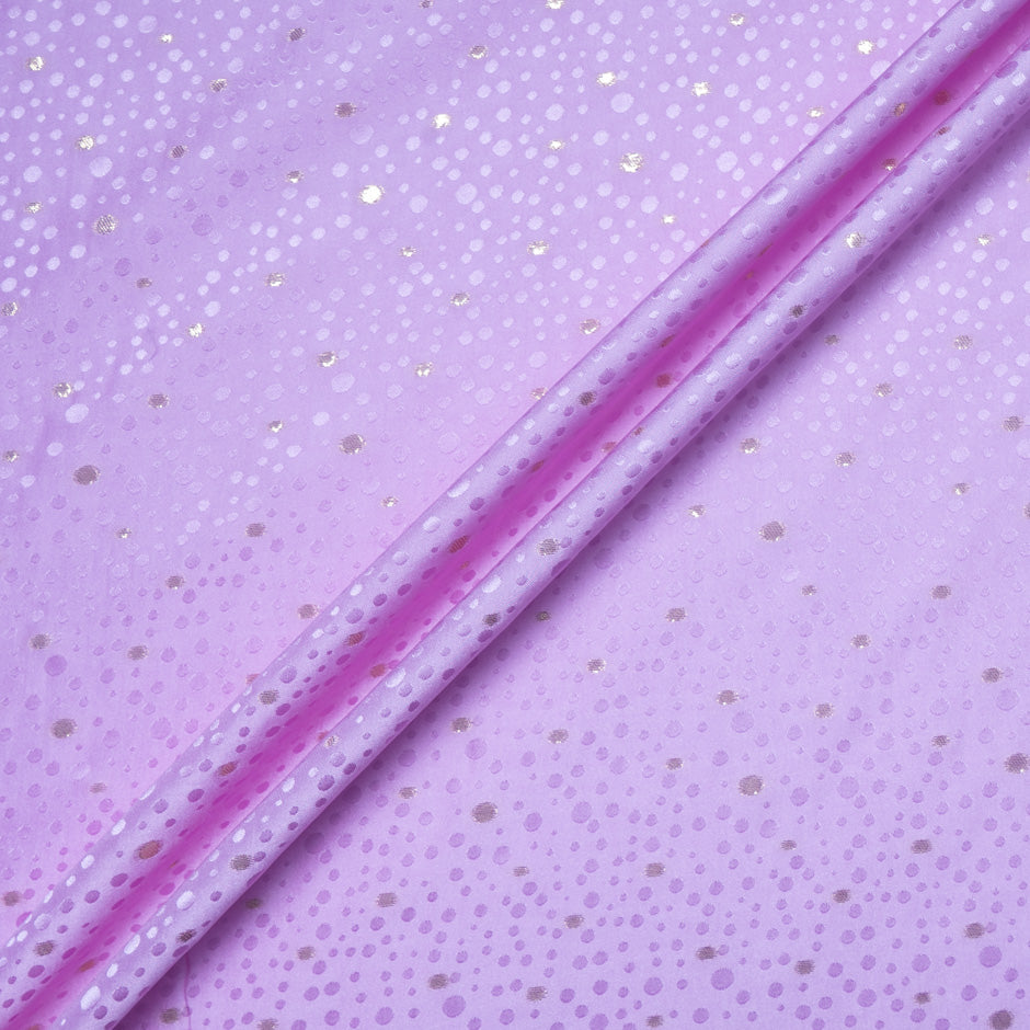 Magenta Metallic Spot Jacquard Silk