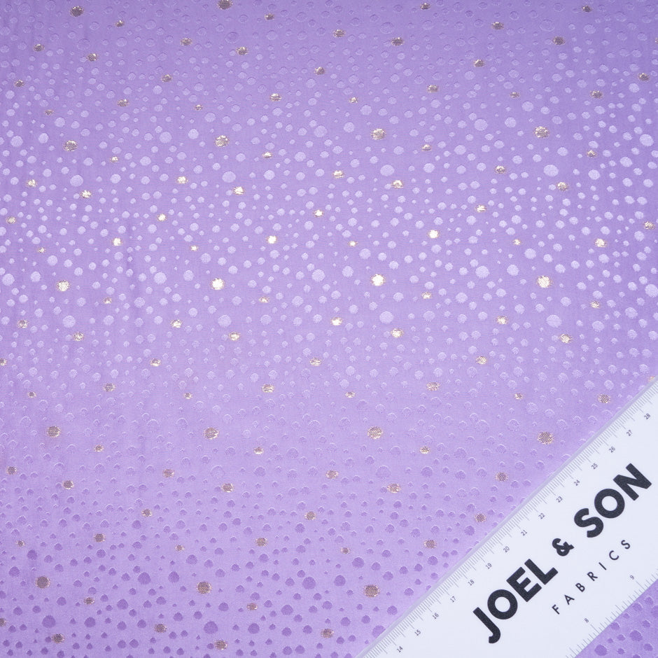 Lilac Metallic Spot Jacquard Silk