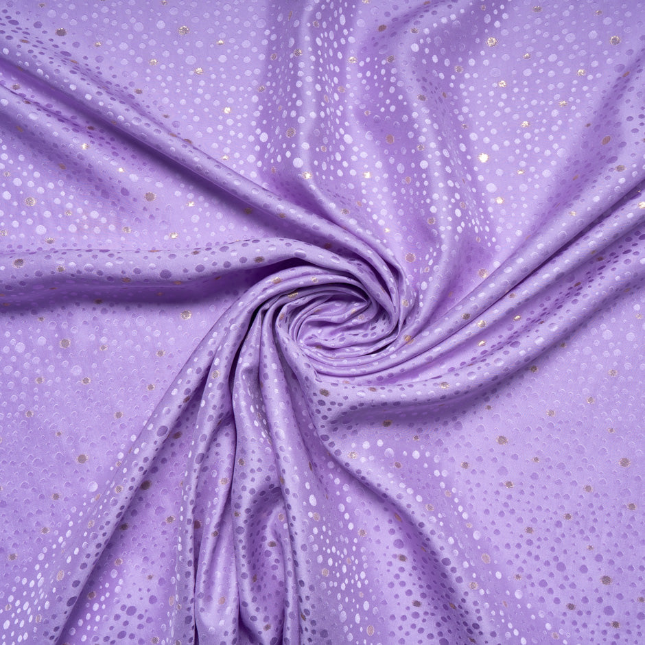 Lilac Metallic Spot Jacquard Silk