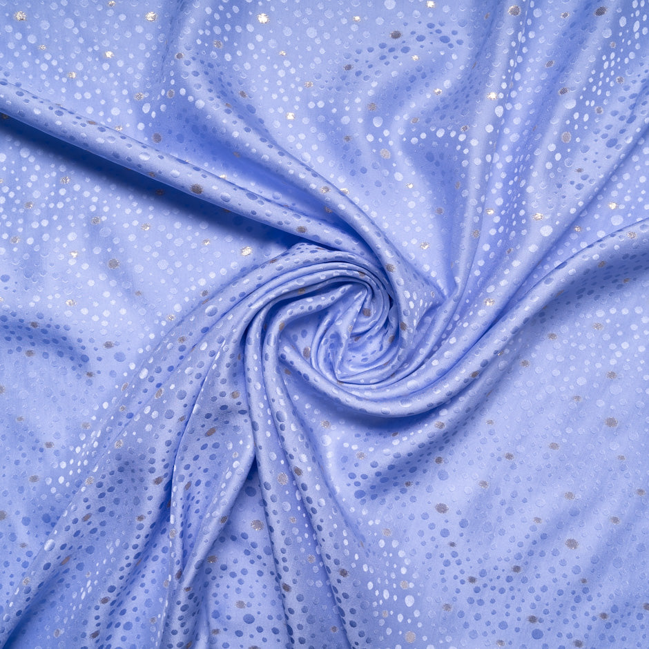 Lavender Metallic Spot Jacquard Silk