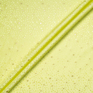 Lime Green Metallic Spot Jacquard Silk