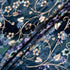 Floral Printed & Laminated Blue Devoré Velvet