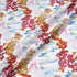 Orange & Pink Floral Printed Pure Linen