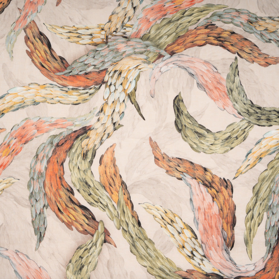 'Wheat Sheaf' Printed Pure Linen